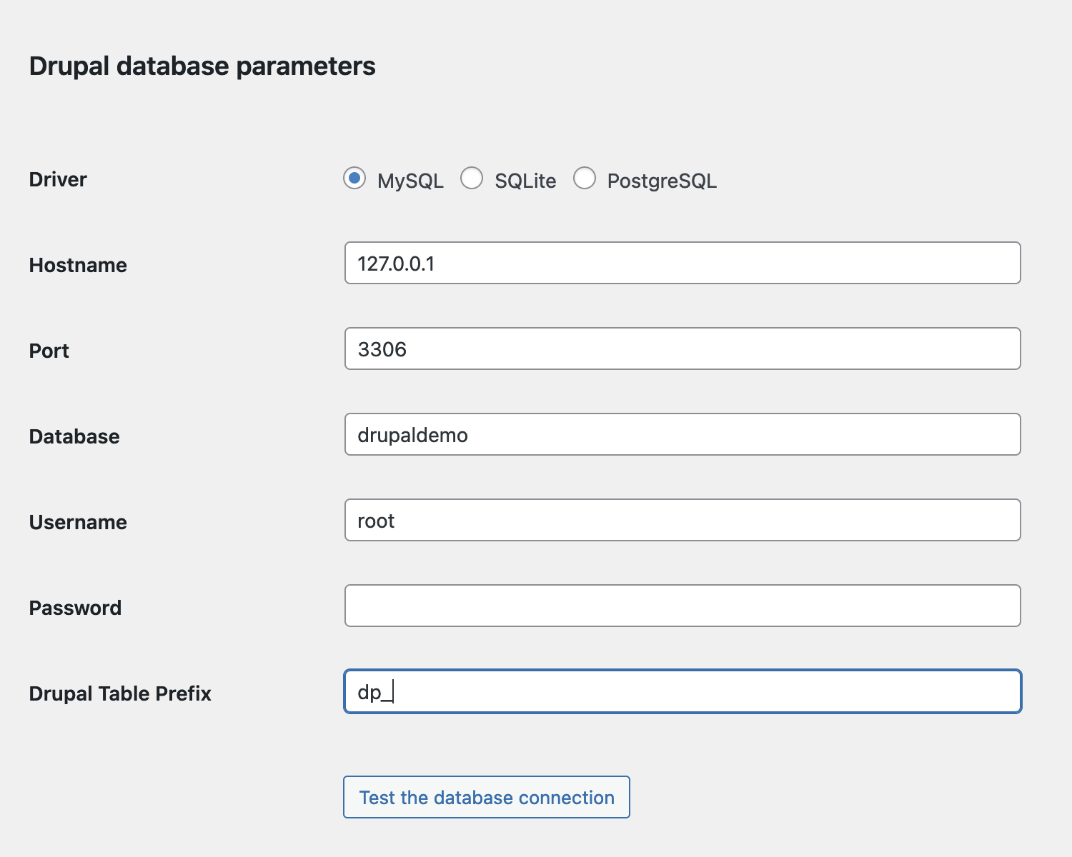 Drupal to WordPress migration - database parameter