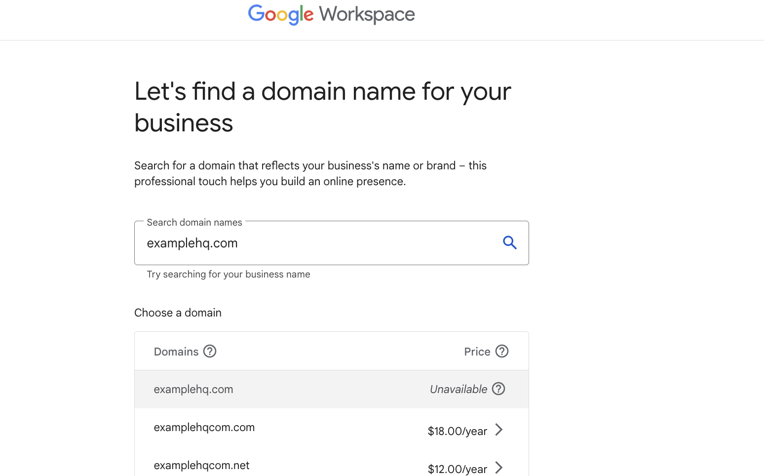 set up of domain name