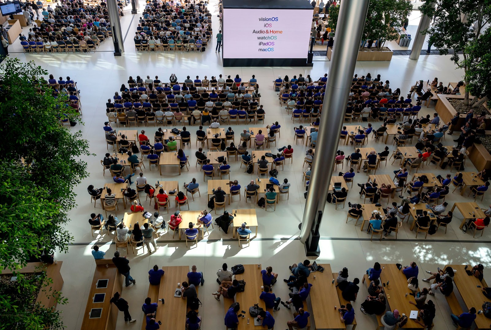 Apple hosted thousands of developers at Apple Park campus to announce a new push into artificial intelligence.