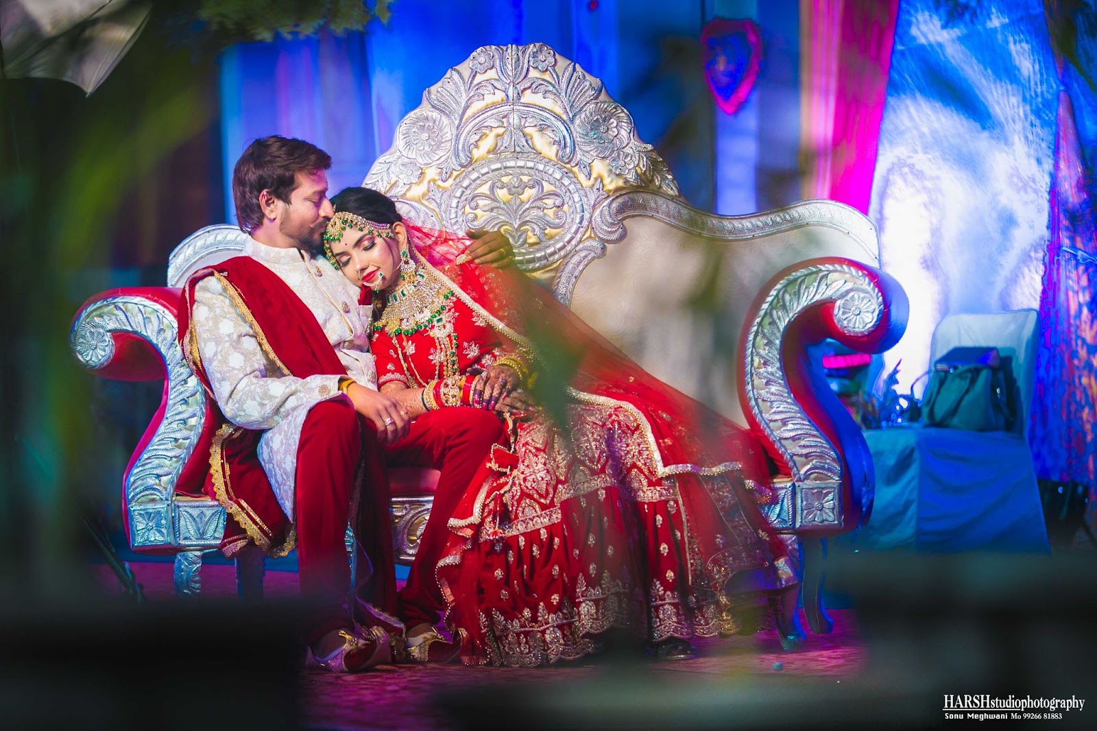 Top wedding photographer in Indore capturing a candid moment - Harsh Studio Photography 
