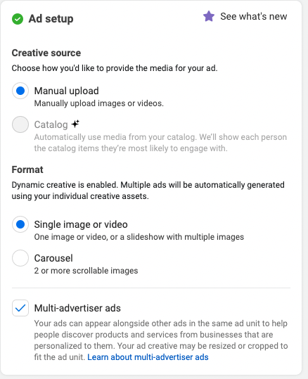 Ad Setup