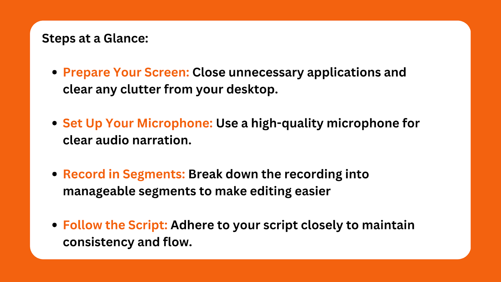 steps on getting started with screencast animation 