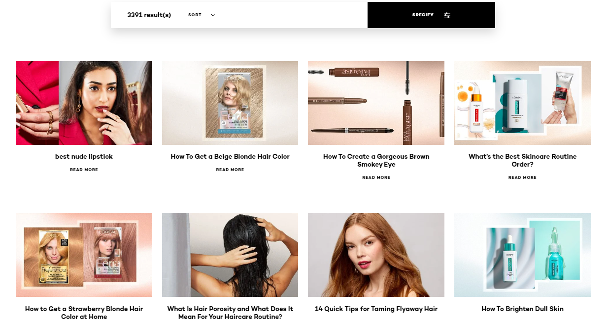 L'Oreal Paris blog - one of the best brand blogs