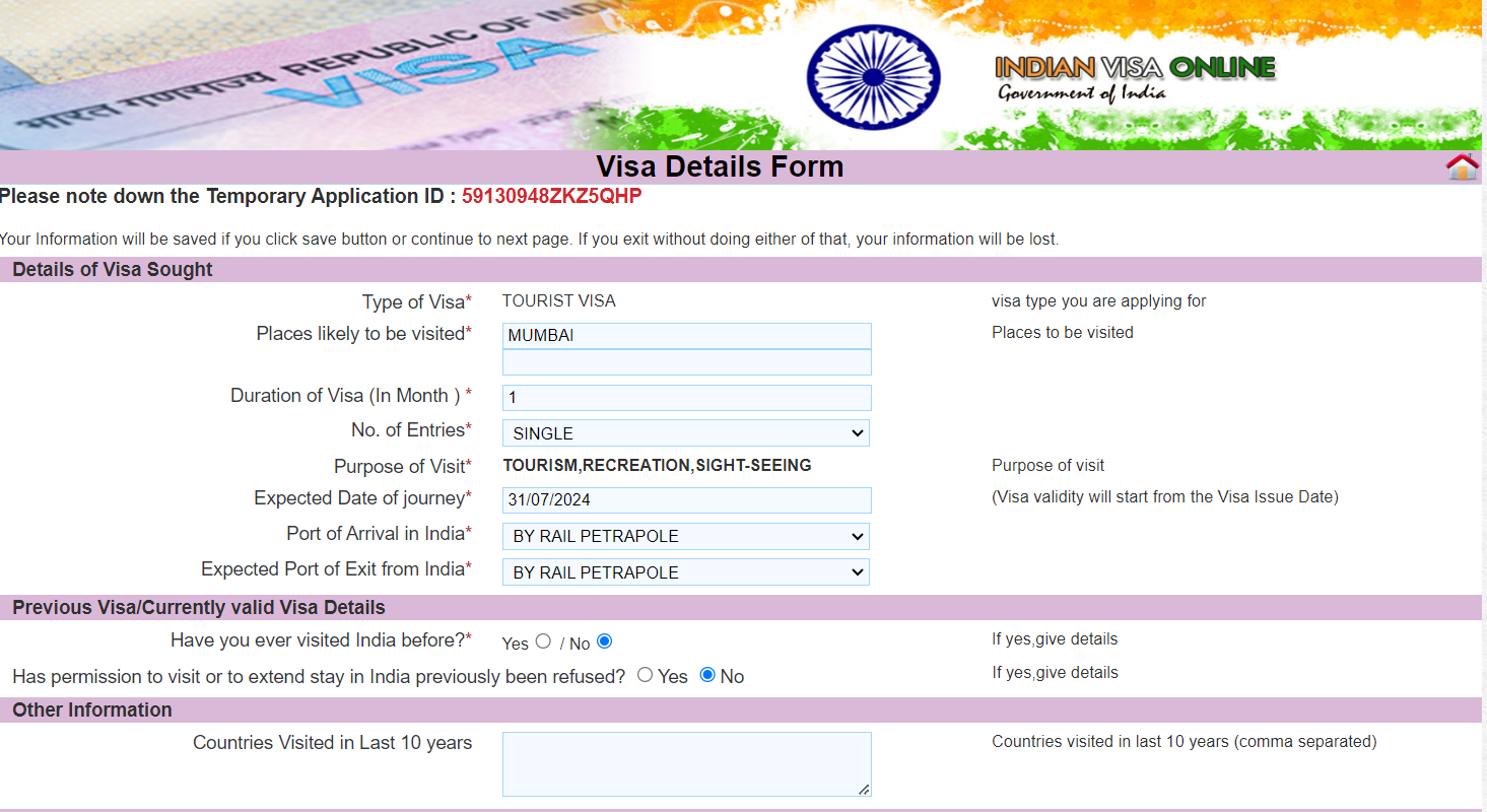 indian tourist visa for bangladesh