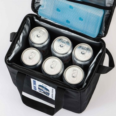 ブルートレイン保冷剤バック　缶ビール6本入り