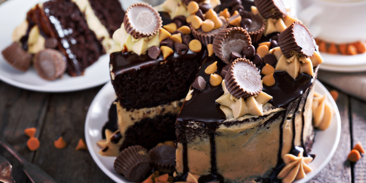 Triple Chocolate & Peanut Butter Layer Cake