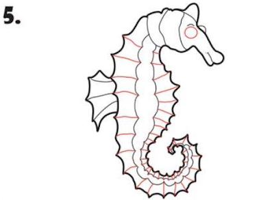 Easy Realistic Drawing of a Seahorse for Kids and beginners: A Step-by-Step Guide