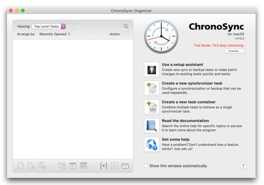 Syncing Mac with ChronoSync