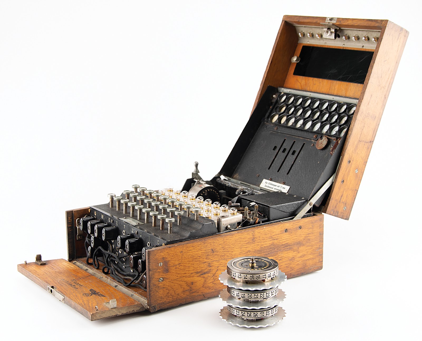 Fully functional, circa 1943 WWII German Enigma I cipher machine.