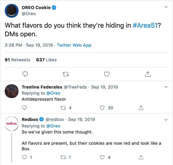 Oreos Newsjacking Tweet