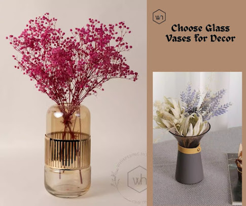 Glass vases for decor