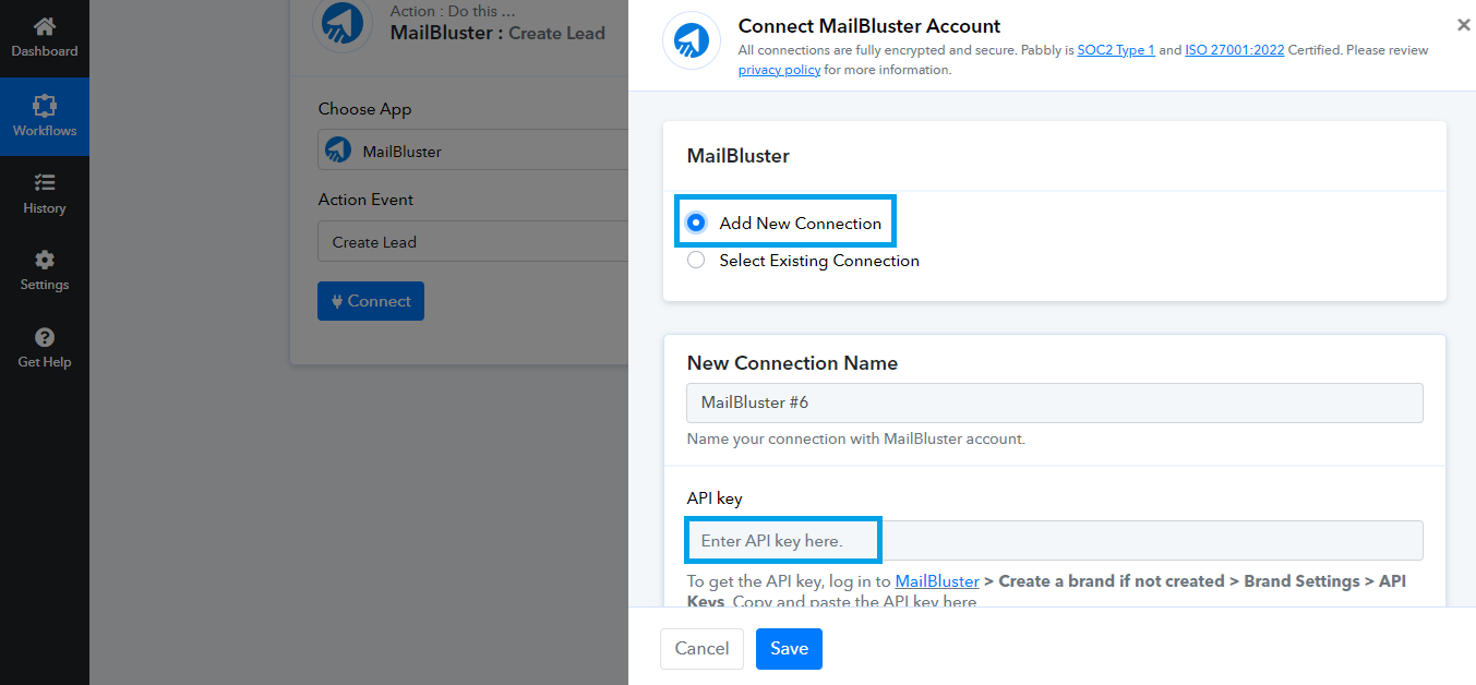 Connecting MailBluster through API Key