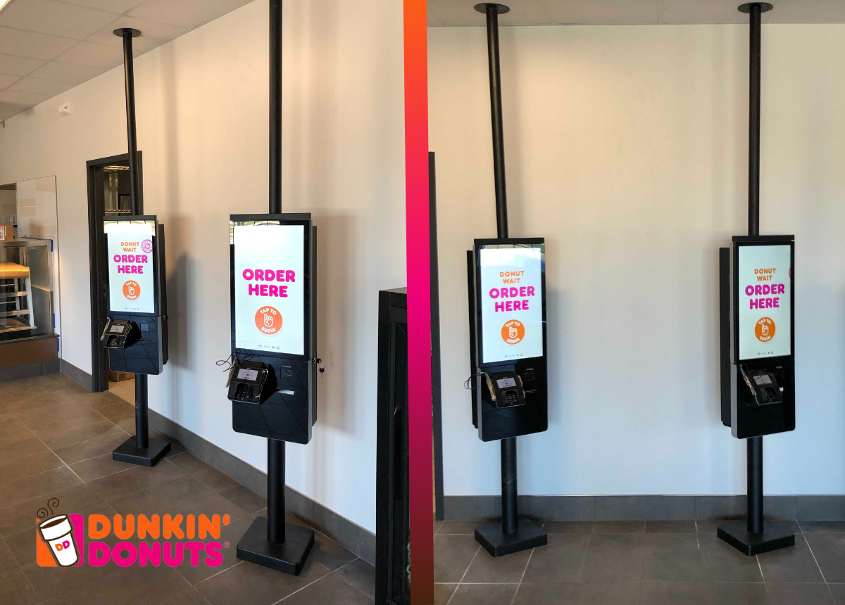 Touch Screen Kiosk at Dunkin Donuts
