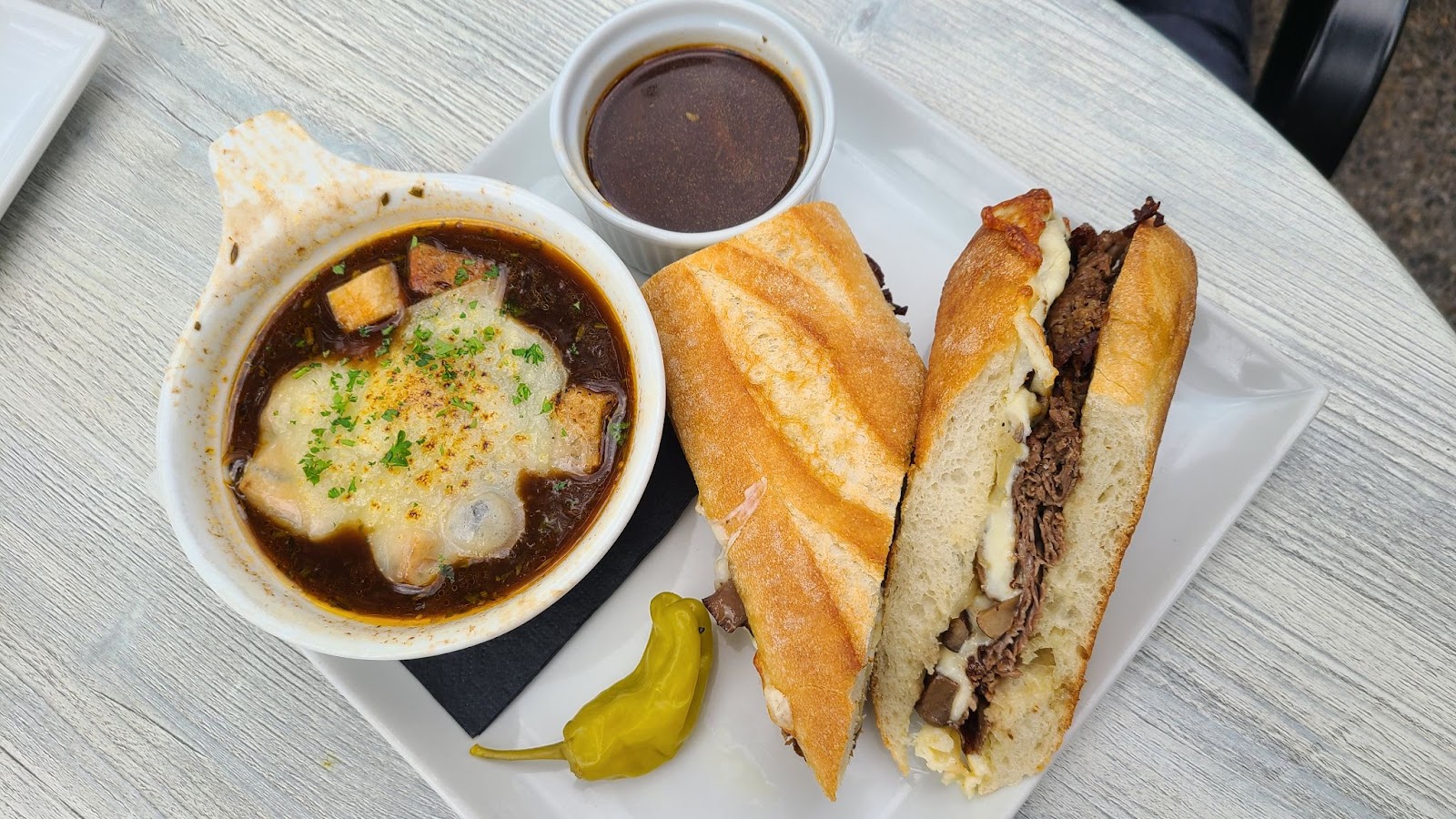 Market Bistro Canmore french onion soup 