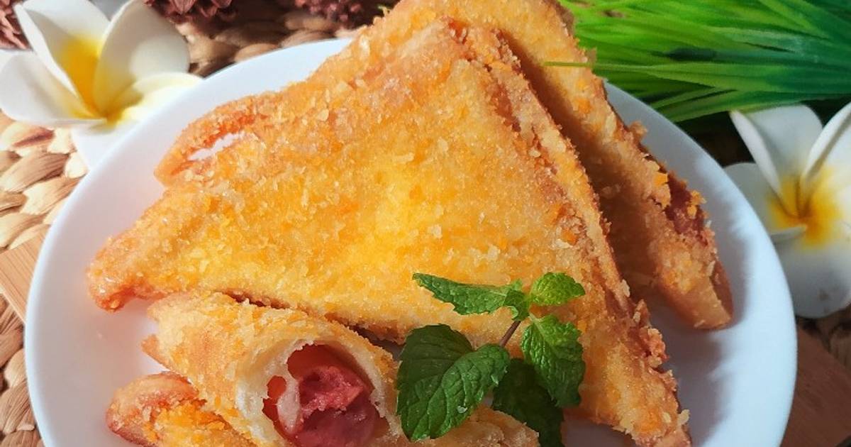 makanan viral tiktok 2024 resep sandwich goreng