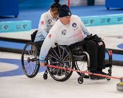 Image of Curling wheelchair