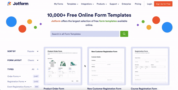 Jotform-product-templates