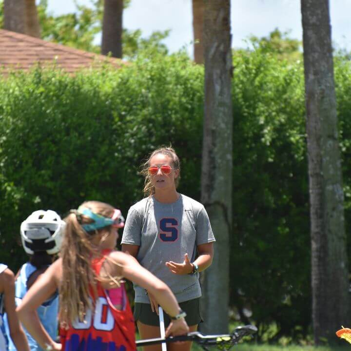 Professional Lacrosse player Emily Hawryschuk at Overnight Sports Camps