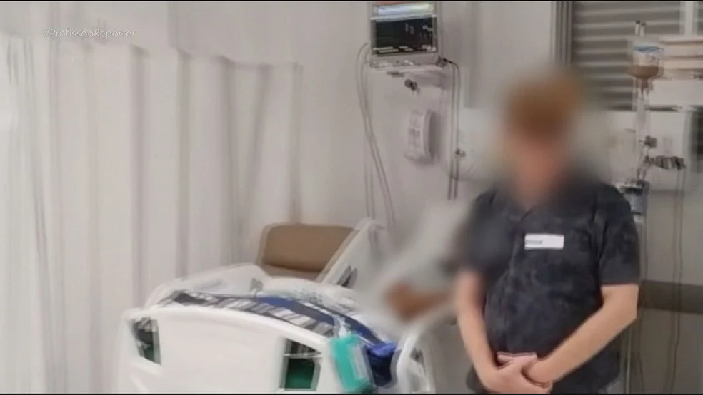 Pai é preso após ser filmado abusando da filha internada na UTI de hospital — Foto: Reprodução/TV Globo