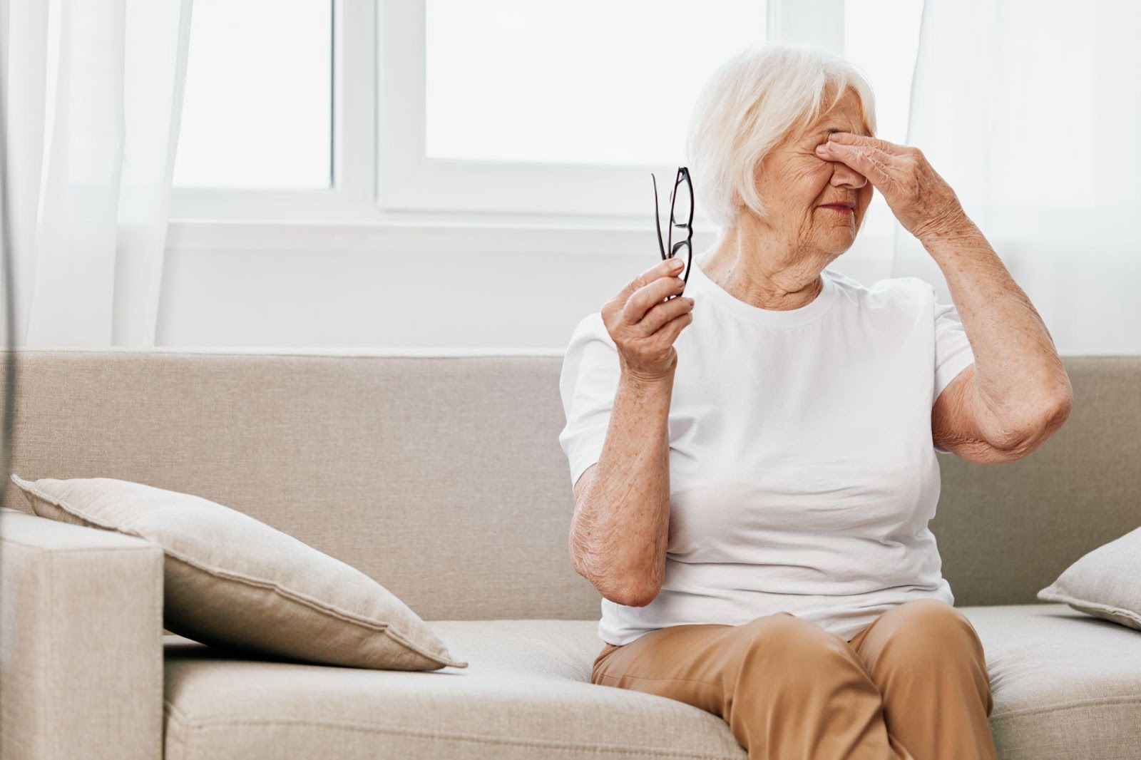 Woman showing Allergic Reactions 