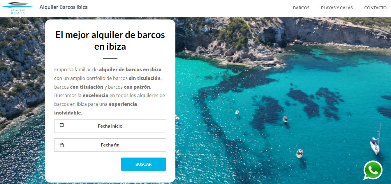 Navegación privada en Ibiza.

