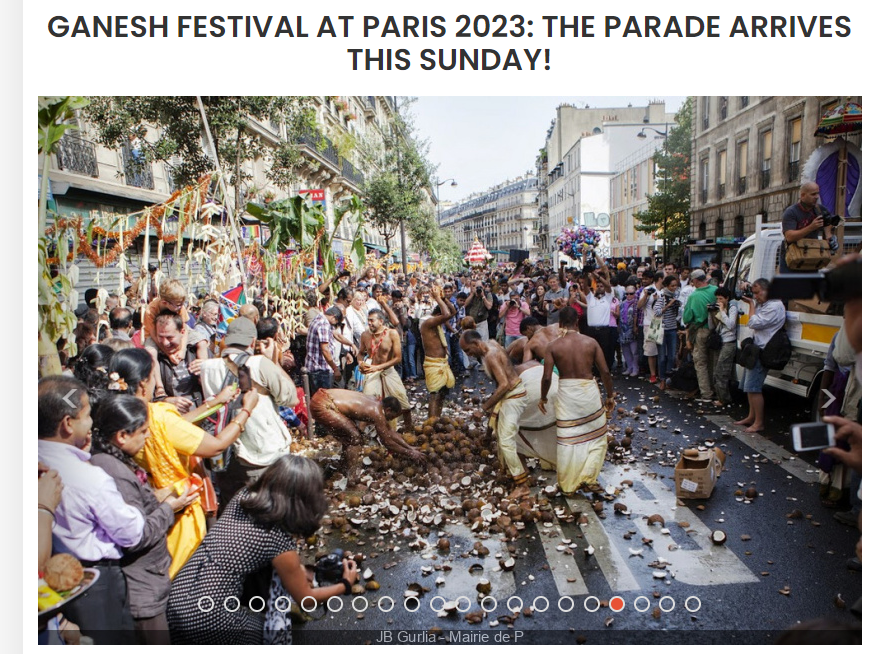 مهرجان الآلهة غانيش في باريس عام 2023