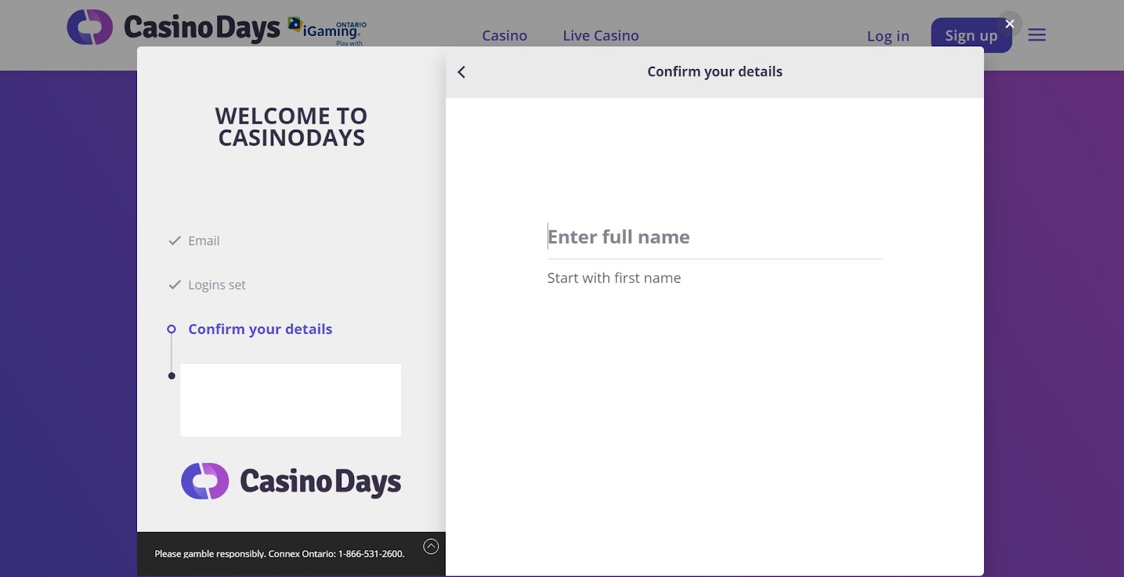 Casino Days Ontario Sign Up