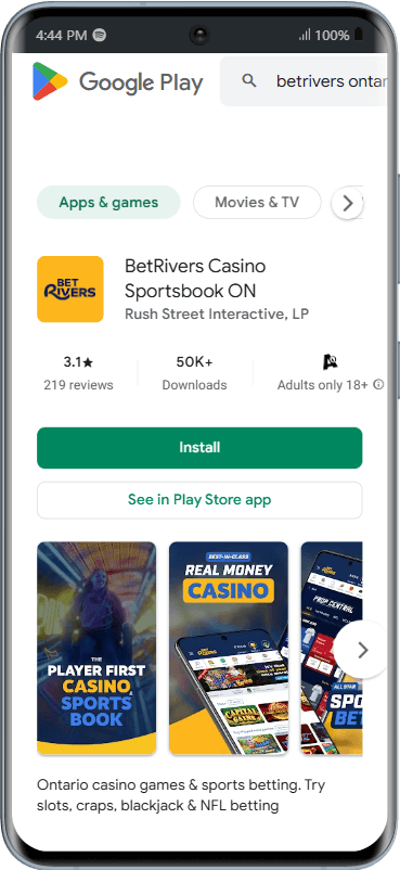 BetRivers Google Play Store