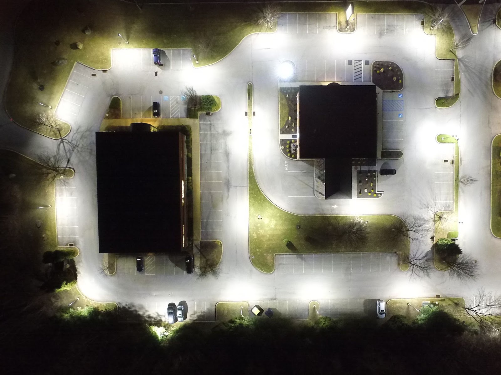 Parking Lot After Lighting Retrofit | Stouch Lighting