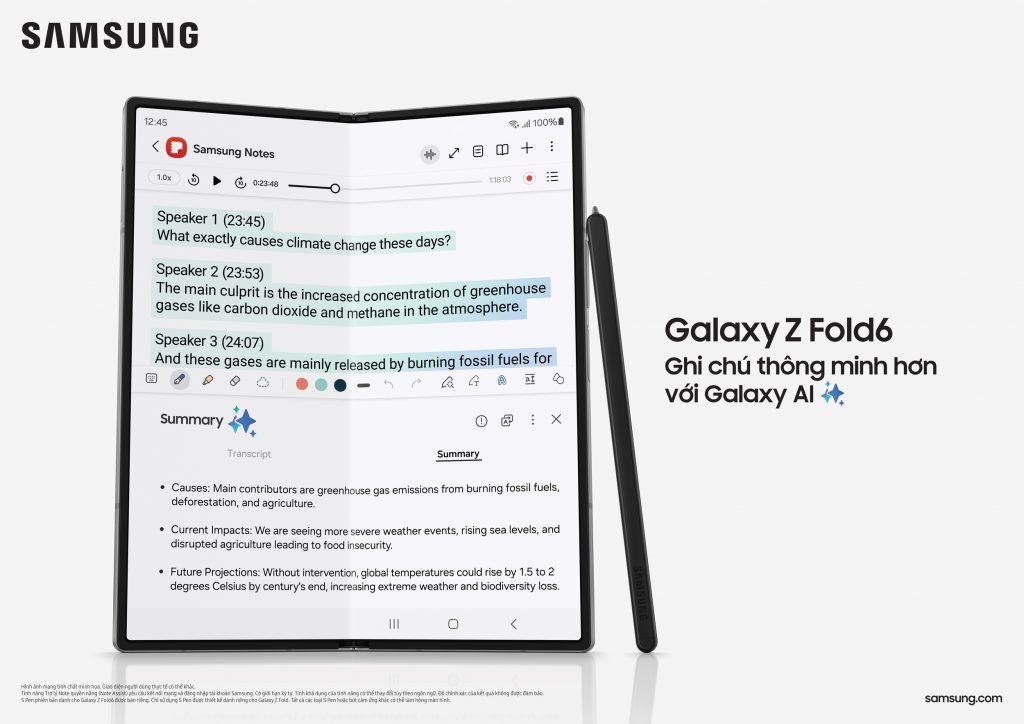 A foldable tablet with a stylusDescription automatically generated