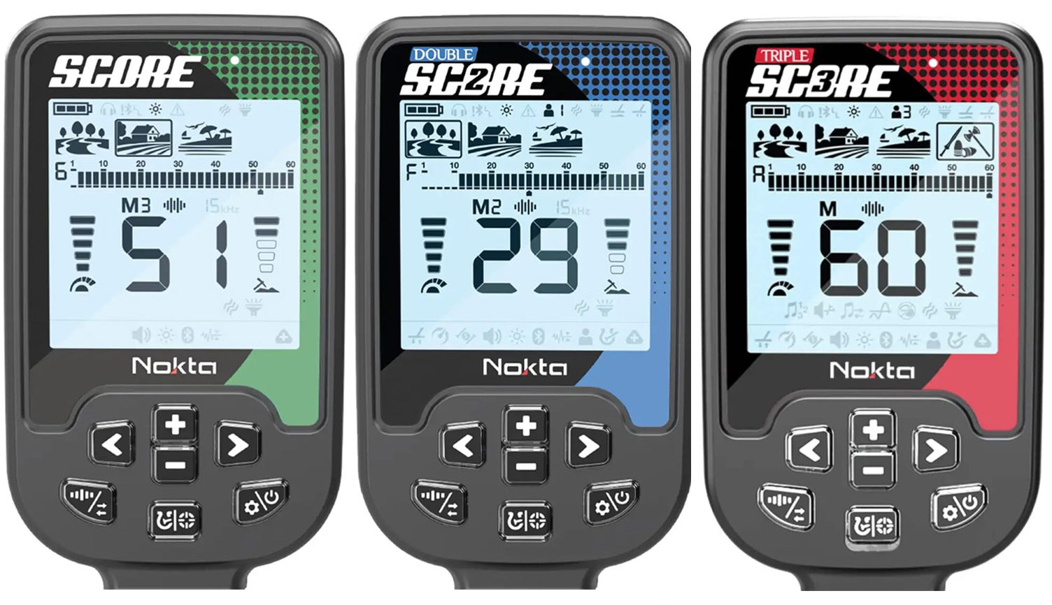 Nokta Score, Triple Score, And Double Score side by side 