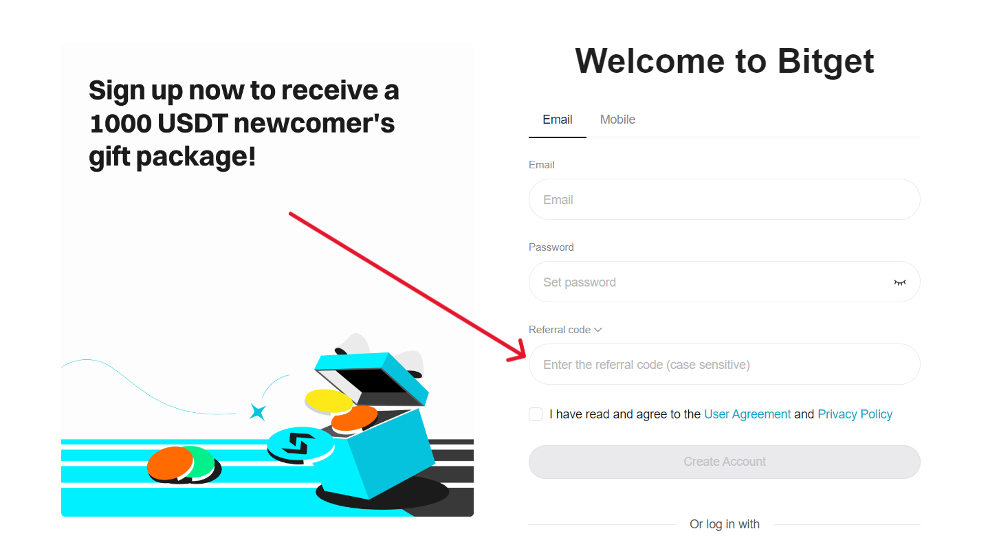 Register an Account with Bitget Referral Code