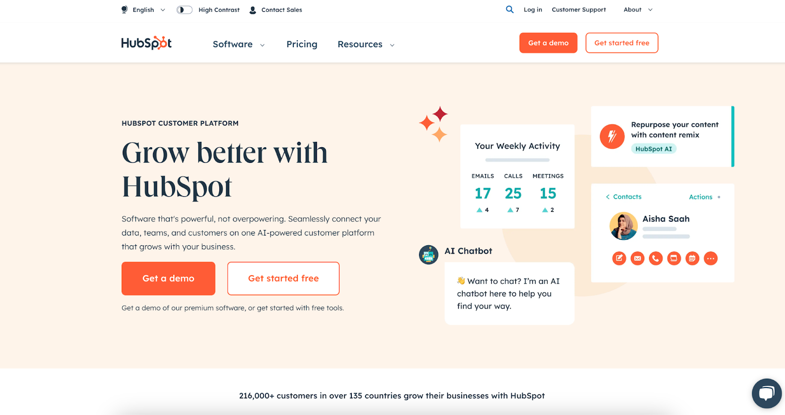 HubSpot website