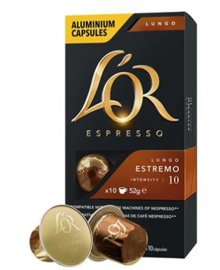 Cápsula de Café Espresso Lungo Estremo L’or