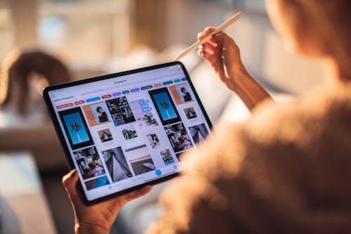 Free Woman Holding Tablet Computer Stock Photo