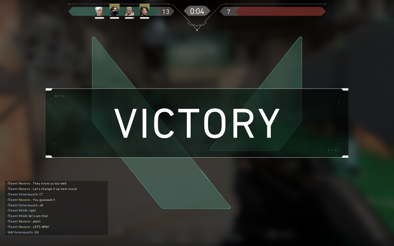 After gettting in this morning and playing 4 matches here is my first win.  : r/VALORANT