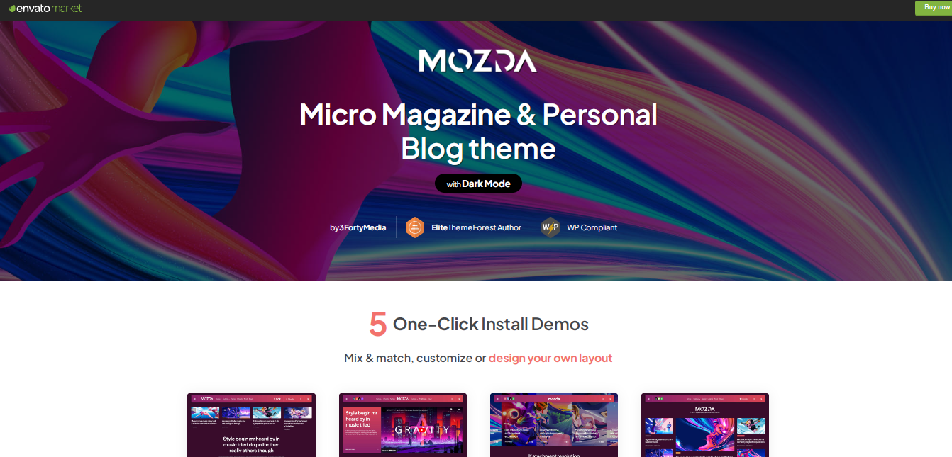 Mozda magazine blog template