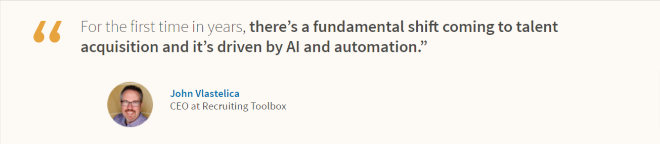 quote from CEO at Recruiting toolbox