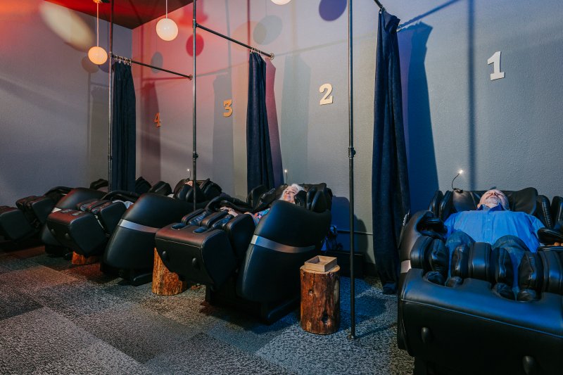 Zero Gravity Massage Chairs at Oakwell Beer Spa in Denver