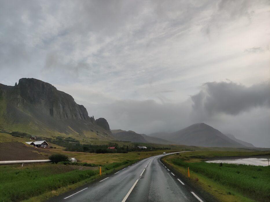 Iceland misty road