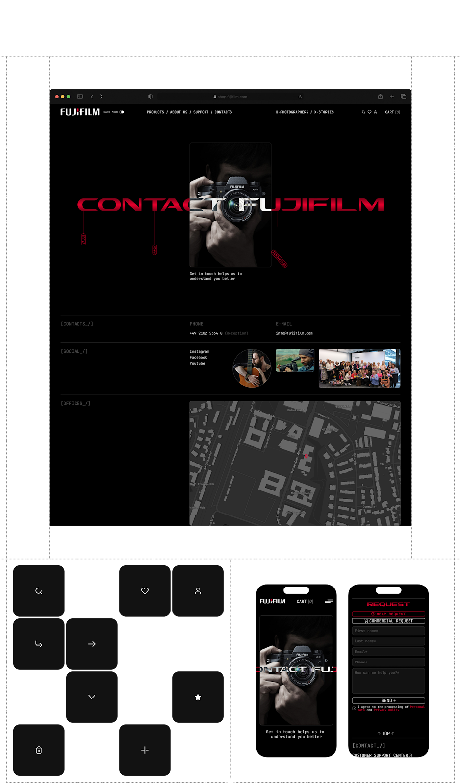 Website Web Design  UI/UX graphic design  identity uprock Photography  camera fujifilm e-commerce