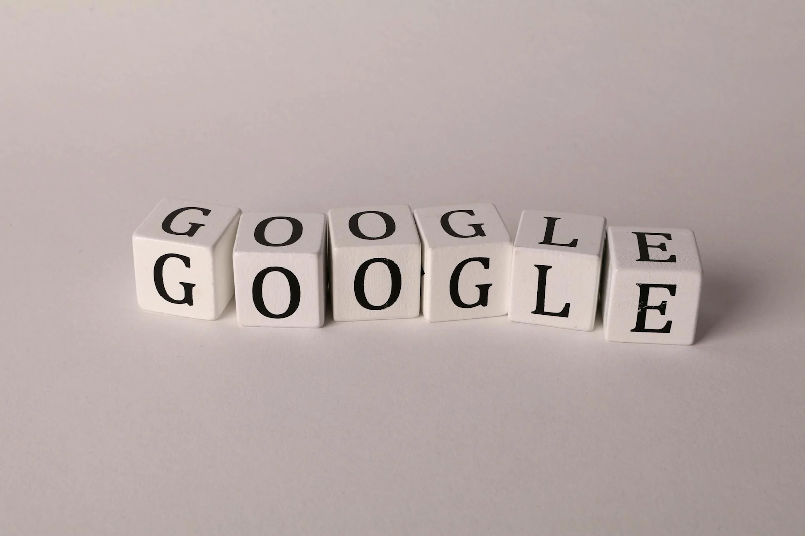 Google spelled out in block letters