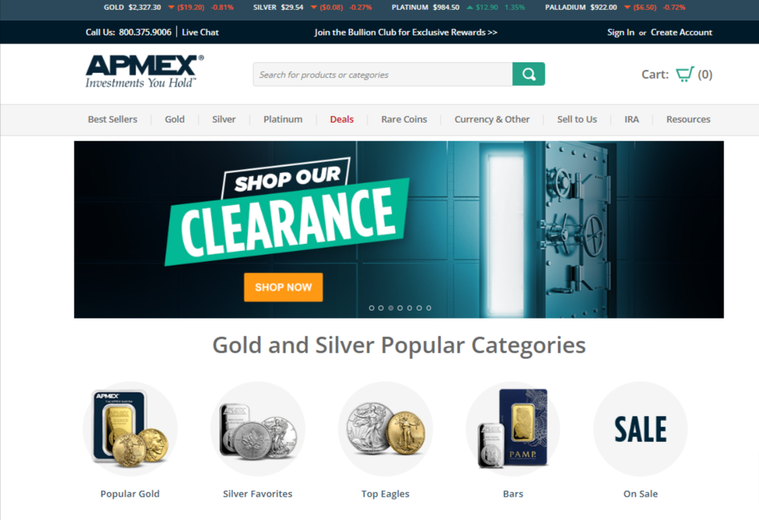 APMEX website