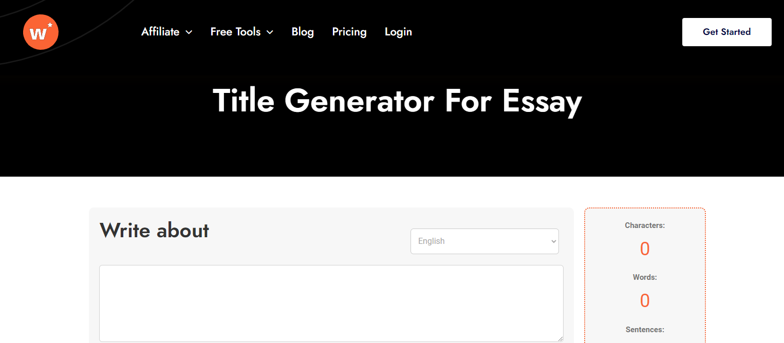 Writecream’s Title Generator for Essay