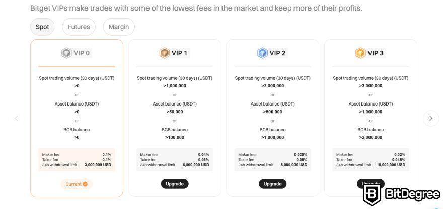 Bitget review: VIP program.
