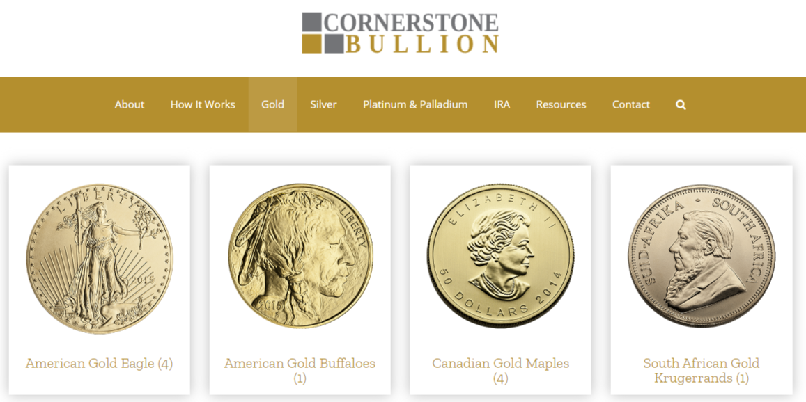 Cornerstone Bullion lawsuit and products