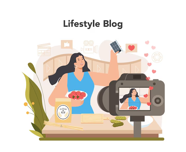 Lifestyle blogger illustration