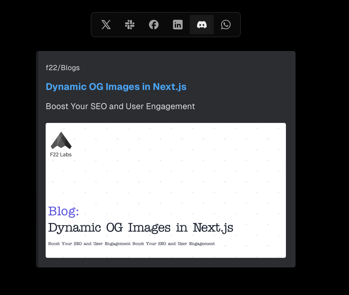 Dynamic OG image preview on Discord