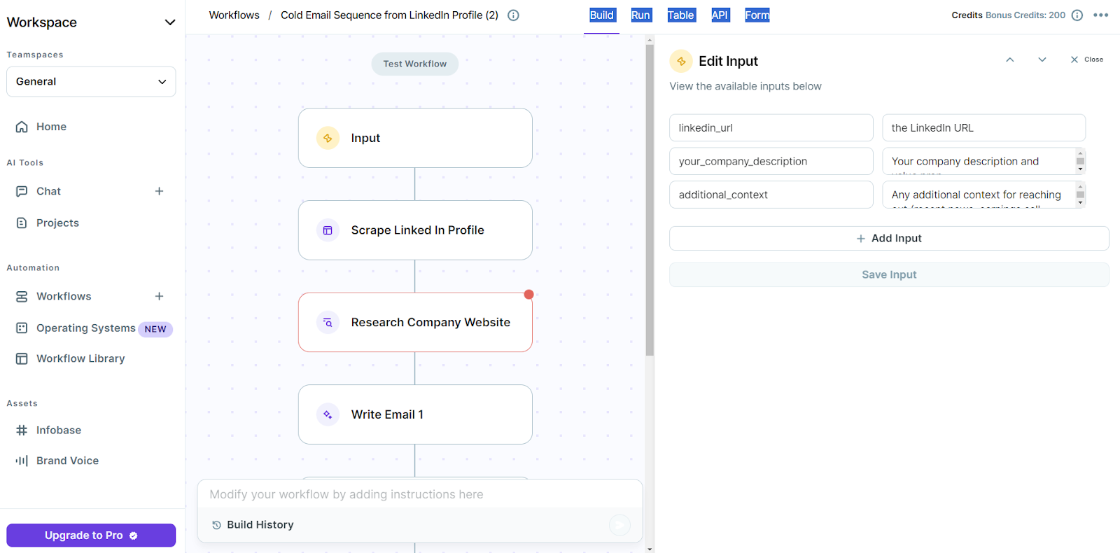 CopyAI workflows