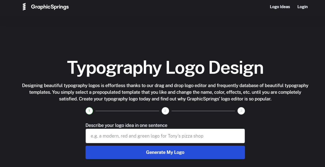 GraphicSprings Typography Logo Maker